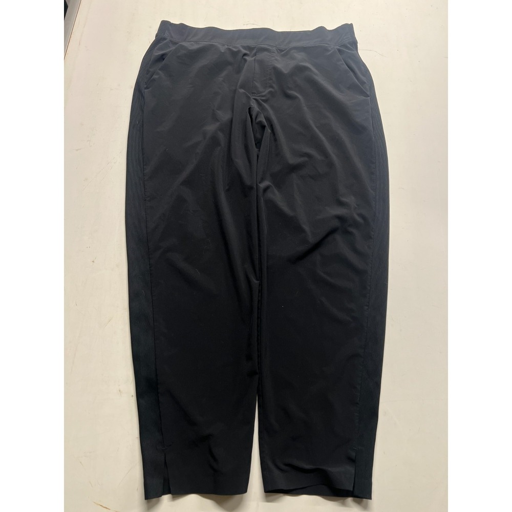 Athleta Brooklyn Mid Rise Ankle Pants Black Casual Lightweight Women Sz 16 18x27